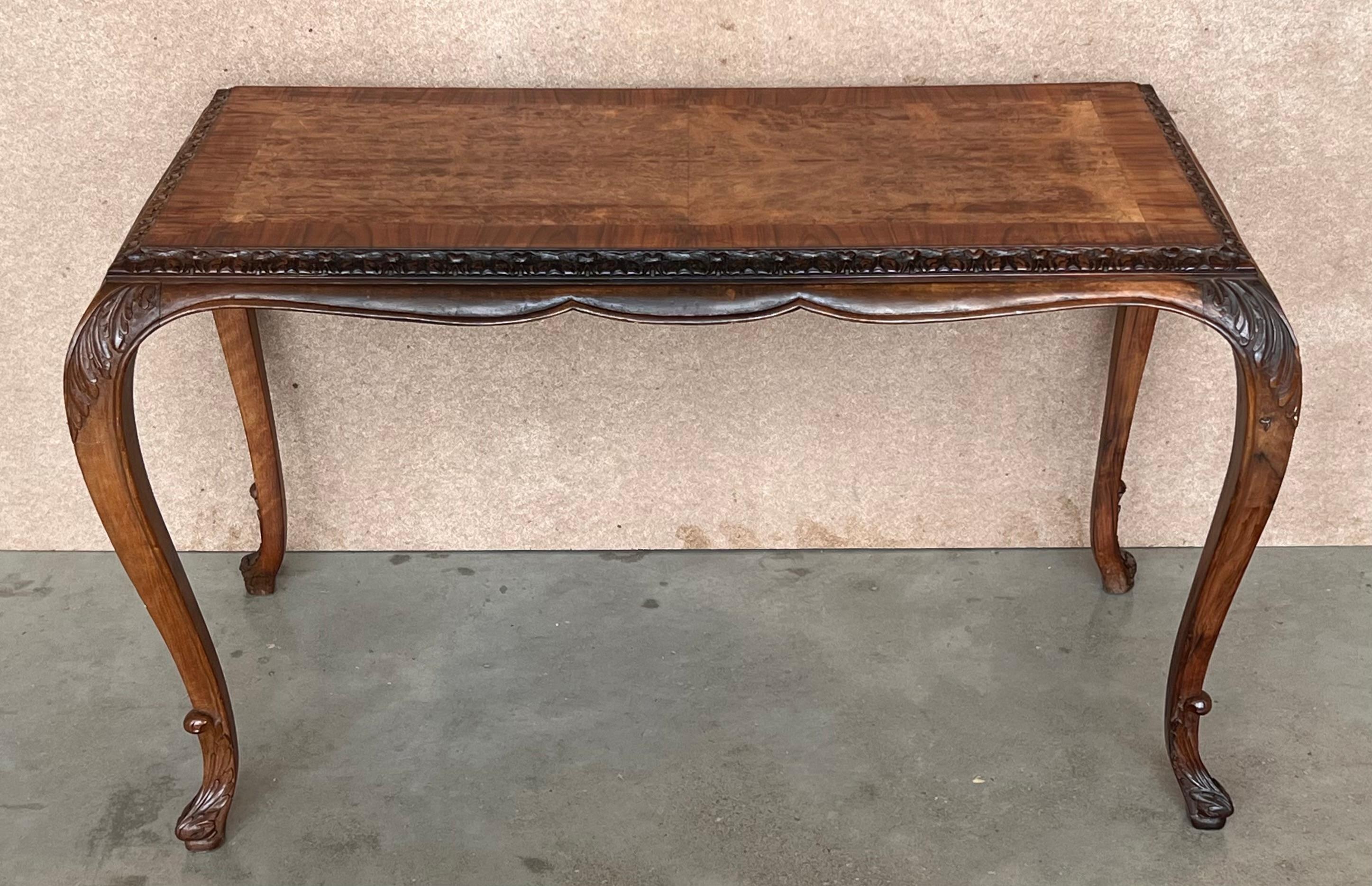 queen anne leg coffee table