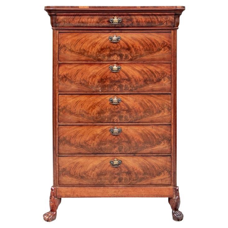 Antique Burled Secretaire a Abattant  For Sale