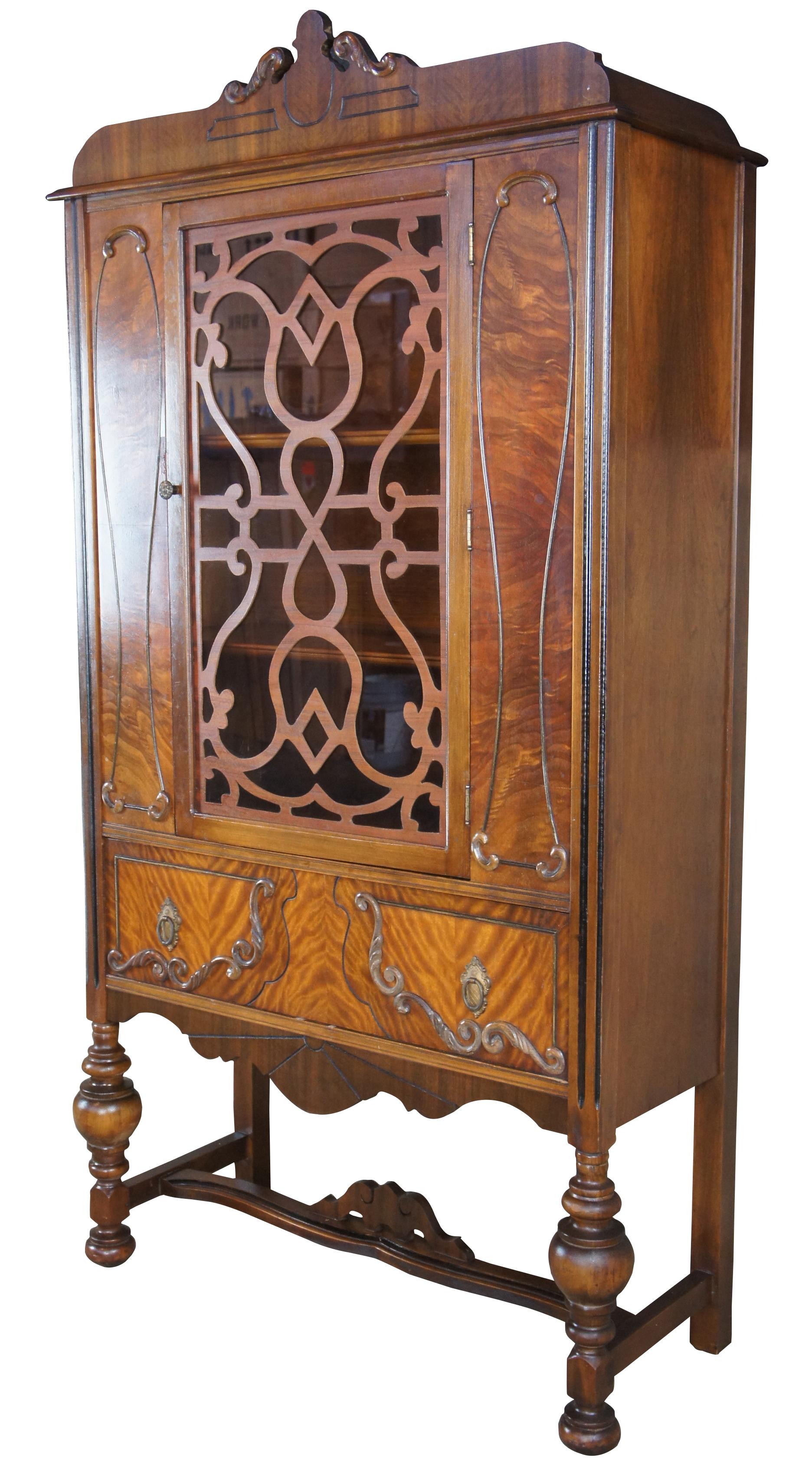 antique jacobean china cabinet