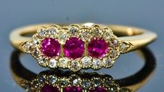 Antique Burma Ruby and Diamond Ring, c. 1885