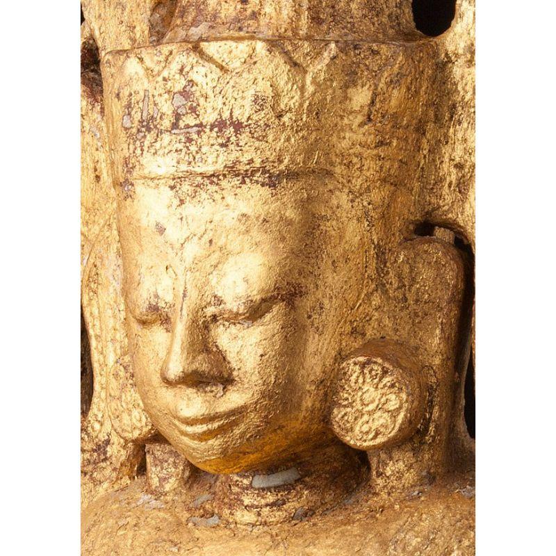 Antique Burmese Ava Buddha Statue from Burma For Sale 6