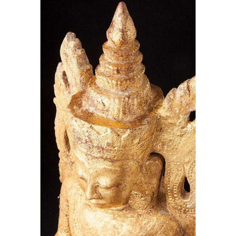 Antique Burmese Ava Buddha Statue from Burma For Sale 8