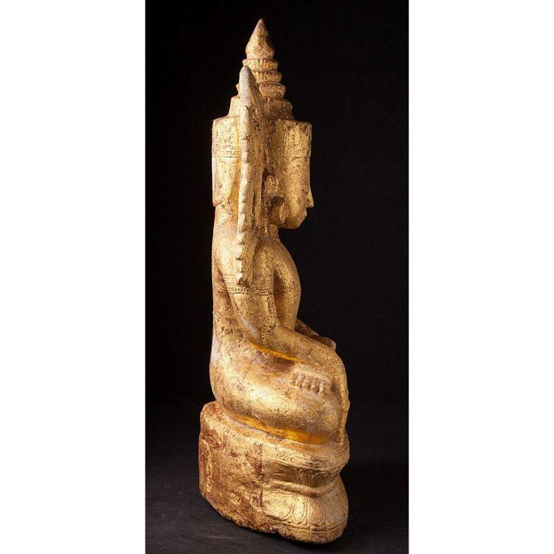 18th Century and Earlier Antique Burmese Ava Buddha Statue from Burma For Sale