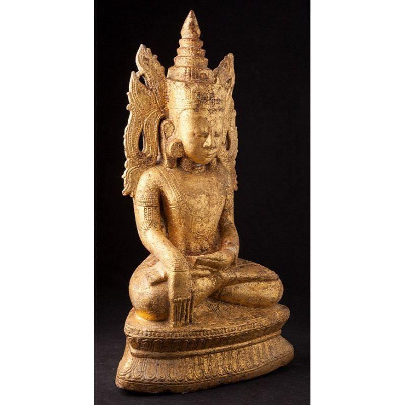 Marbre Ancienne statue de Bouddha birman Ava de Birmanie en vente