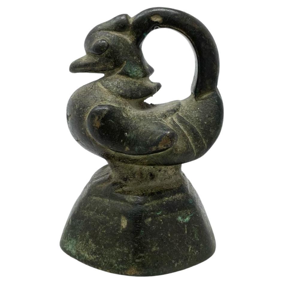 Poids du marché birman ancien en bronze, Hintha, 1 Viss