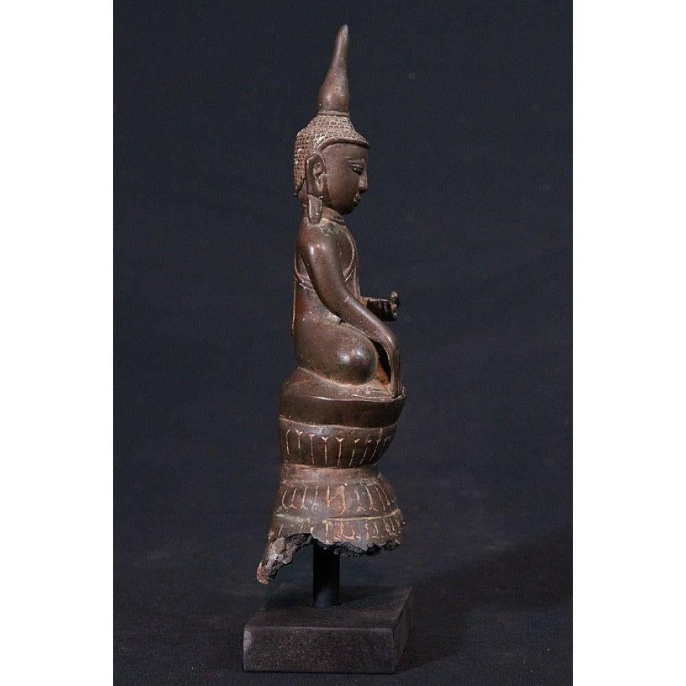 Bronze Antique Burmese Buddha from Burma For Sale