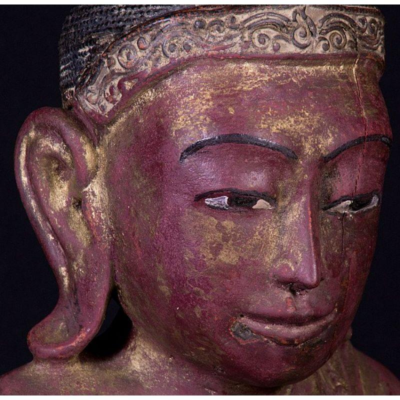 Antique Burmese Buddha Statue from Burma For Sale 6