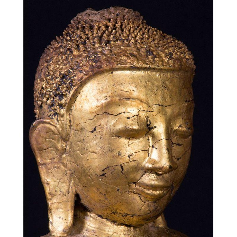 Antique Burmese Buddha Statue from Burma For Sale 7