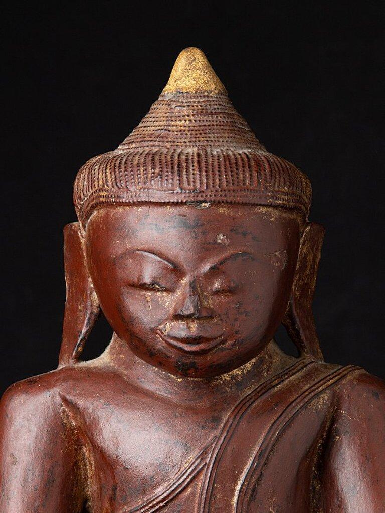 Antique Burmese Buddha statue from Burma In Good Condition For Sale In DEVENTER, NL