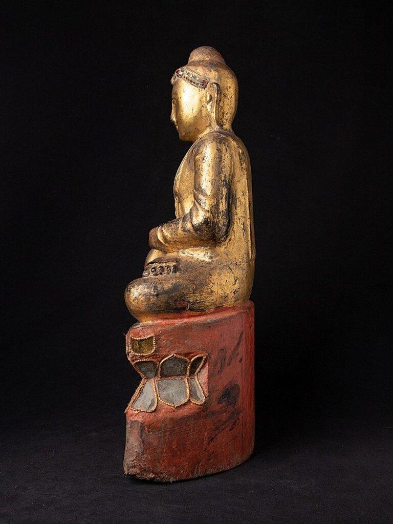 Antique Burmese Buddha Statue from Burma In Good Condition For Sale In DEVENTER, NL