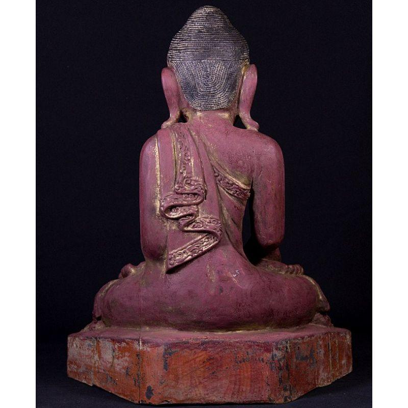 20th Century Antique Burmese Buddha Statue from Burma For Sale