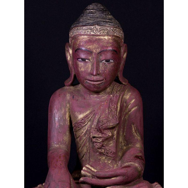 Antique Burmese Buddha Statue from Burma For Sale 1