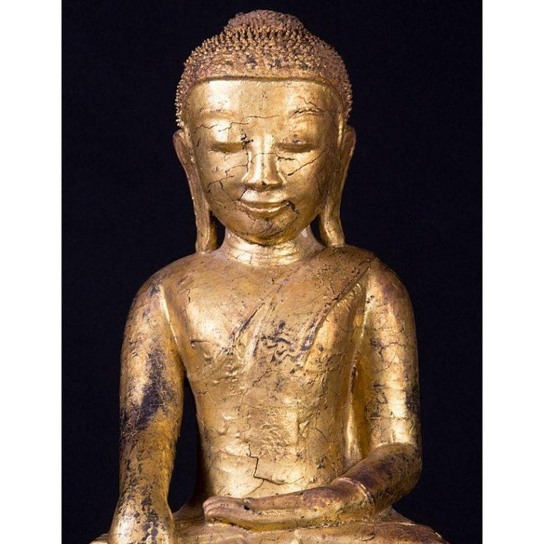 Antique Burmese Buddha Statue from Burma For Sale at 1stDibs