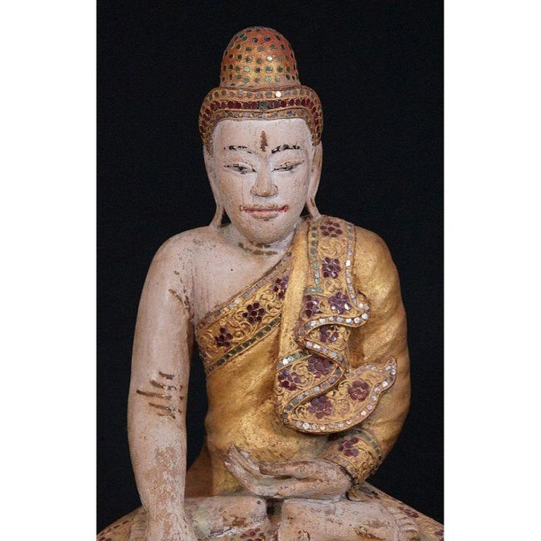 Antique Burmese Buddha Statue from Burma For Sale at 1stDibs