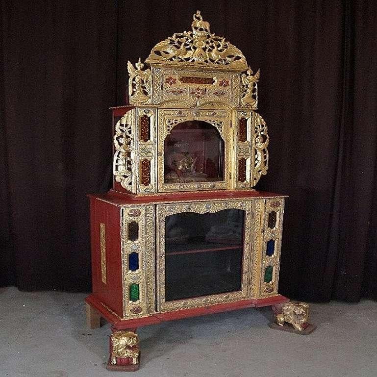 Wood Antique Burmese Buddha Temple from Burma For Sale