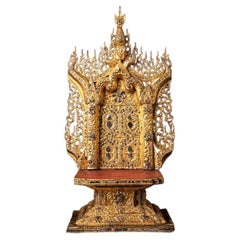 Antique Burmese Buddha Throne from Burma
