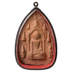 Antique Burmese Clay Votive Sculpture, Pre-Pagan, 11th Century, Large