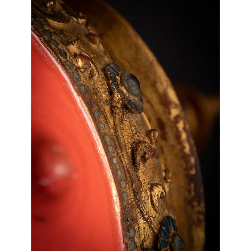 Antique Burmese Gilded Offering Vessel from Burma For Sale 13