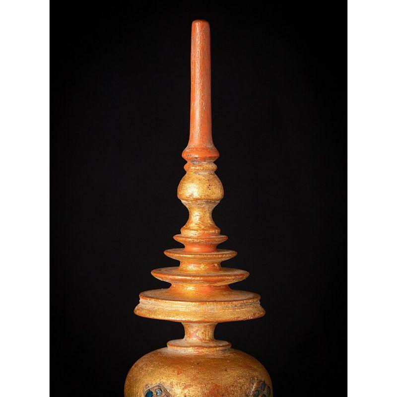 Antique Burmese Gilded Offering Vessel from Burma For Sale 4