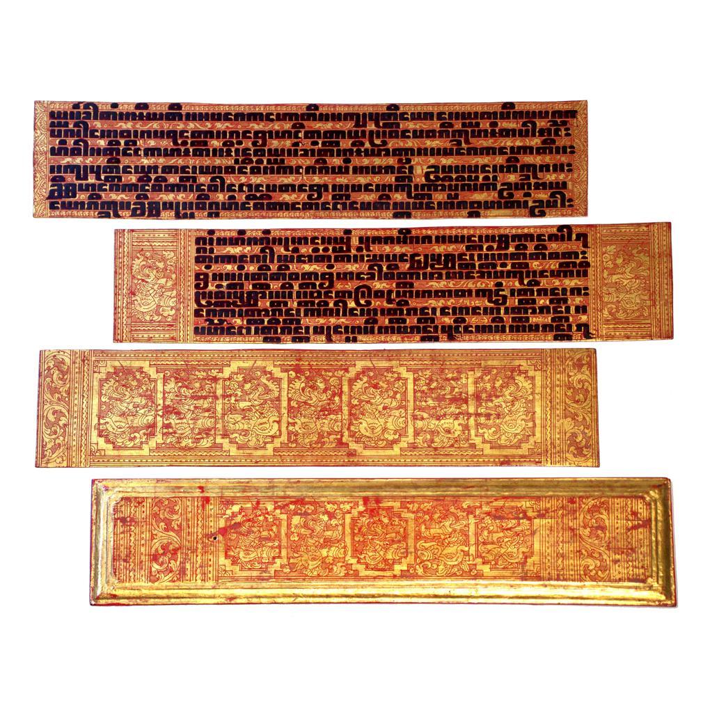 Antique Burmese Gilt Lacquered Kammavaca Manuscript 3