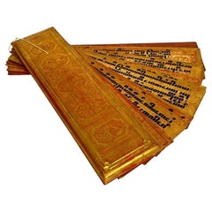 Antiguo manuscrito birmano Kammavaca en laca