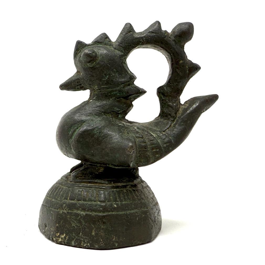 Calco Antico peso da mercato birmano Karaweik 50 Tical in bronzo in vendita