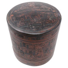 Antique Burmese Lacquer Betel Box “Kun-It”