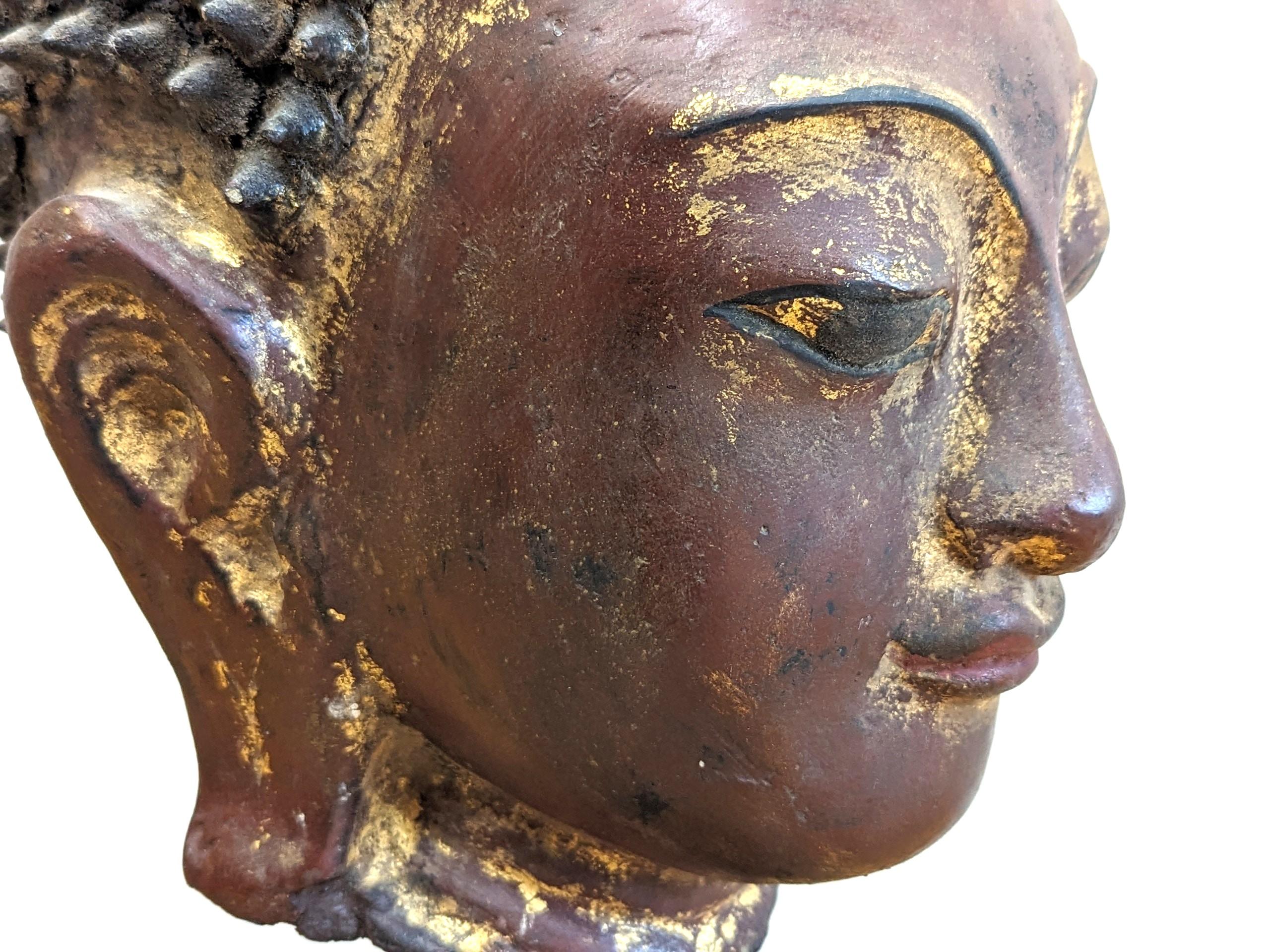 Antique Burmese Lacquer Buddha For Sale 7
