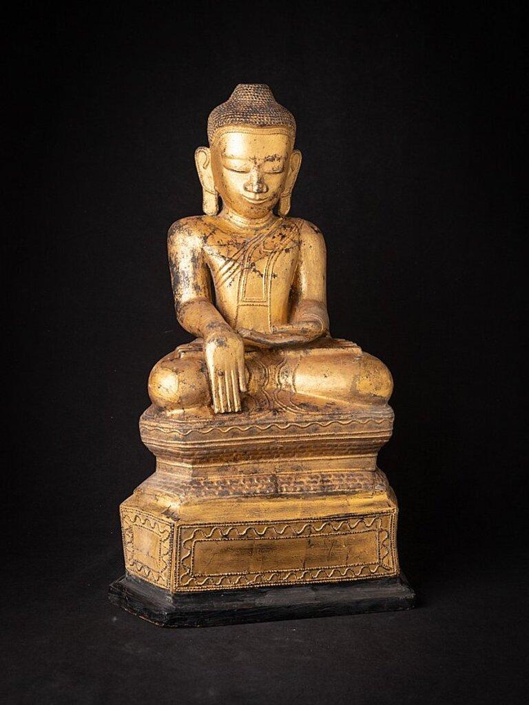 Statue de Bouddha en laque birmane ancienne de Birmanie en vente 6