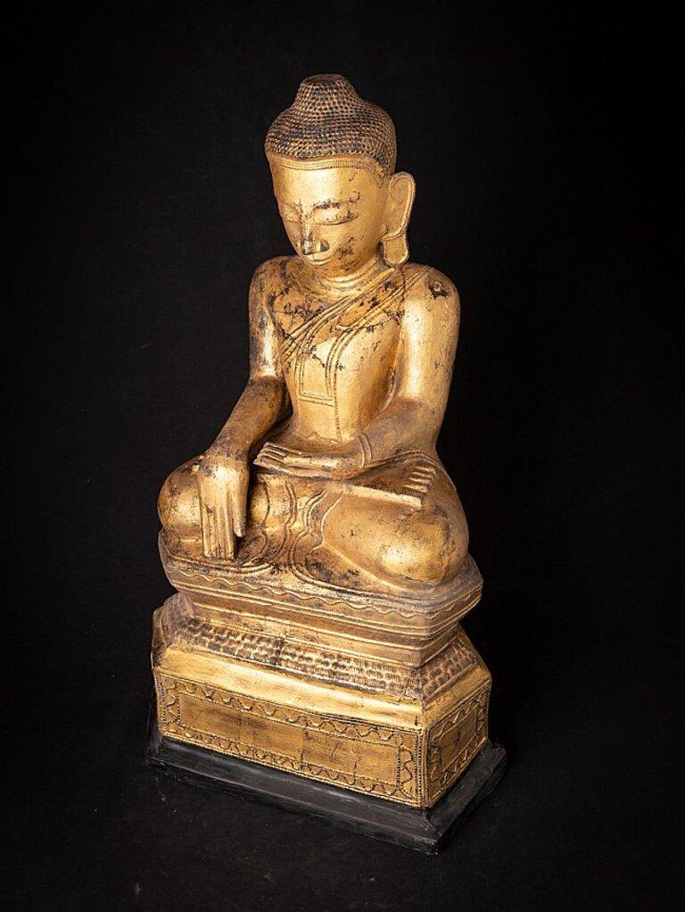 Statue de Bouddha en laque birmane ancienne de Birmanie en vente 12