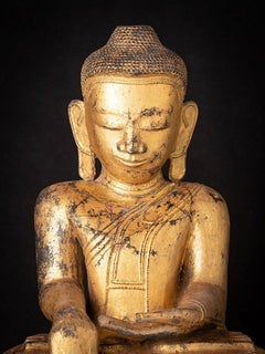 Antique Burmese Lacquerware Buddha Statue from Burma