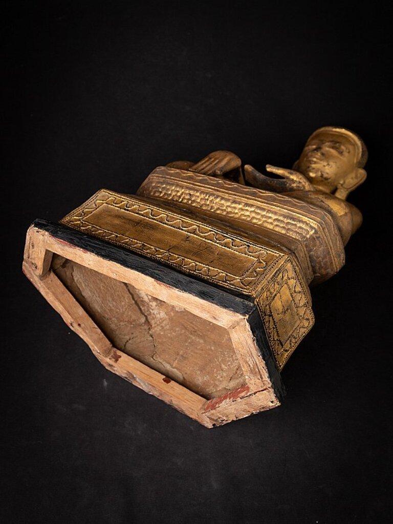Antique Burmese Lacquerware Buddha Statue from Burma For Sale 16
