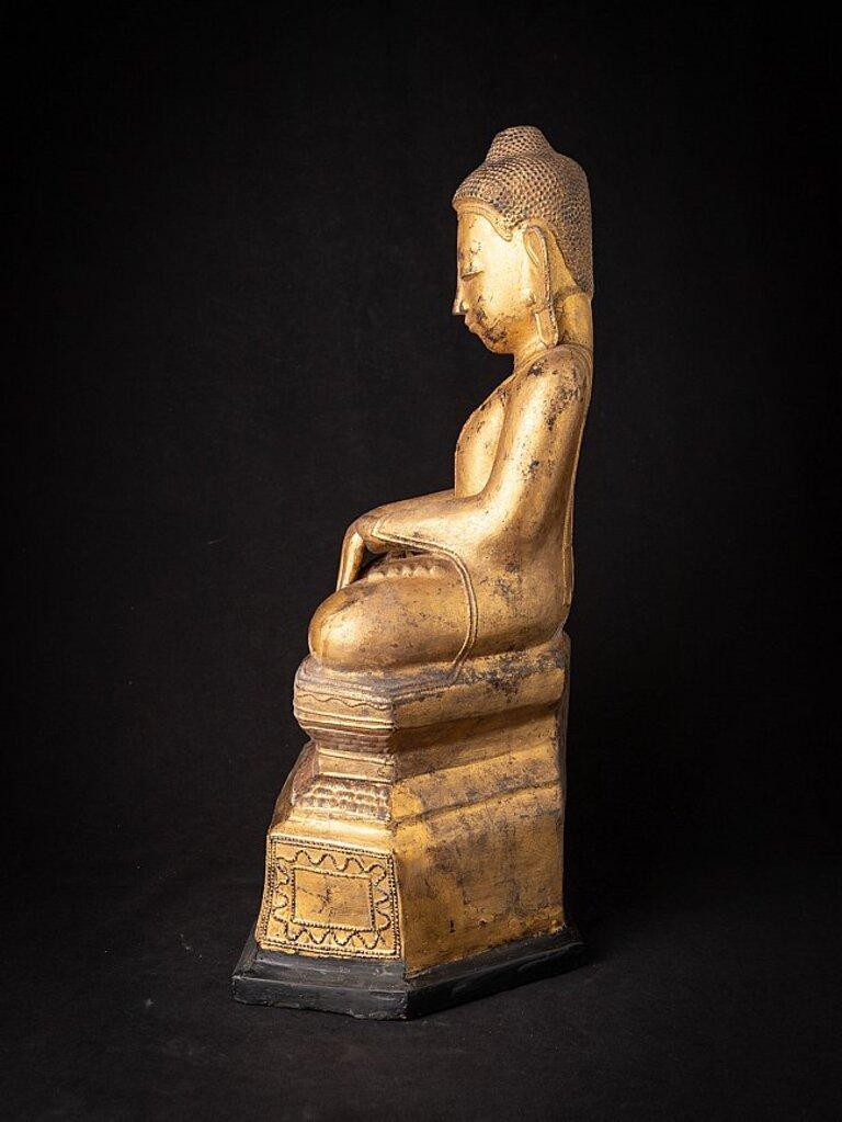 Antique Burmese Lacquerware Buddha Statue from Burma For Sale 3