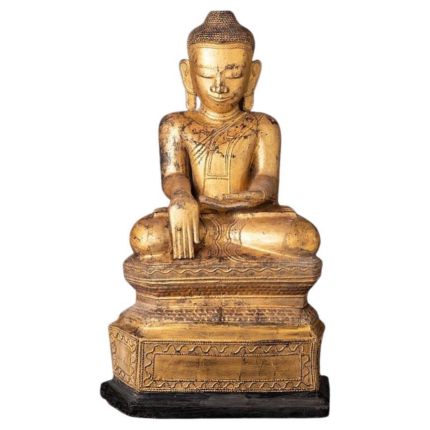 Antique Burmese Lacquerware Buddha Statue from Burma For Sale