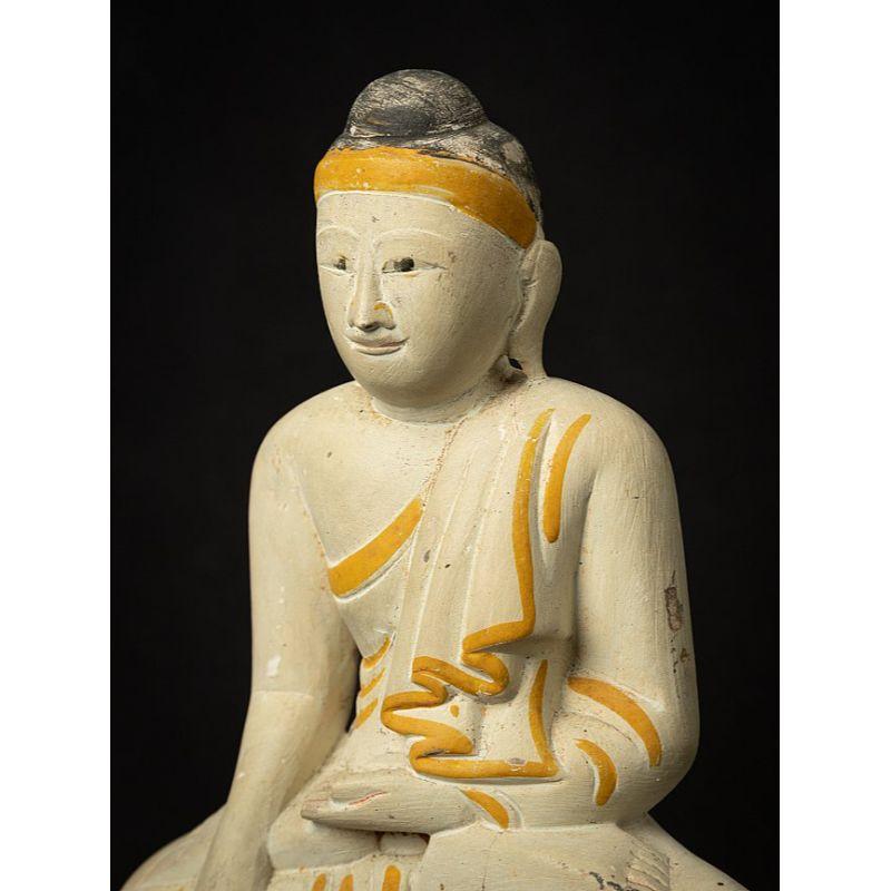 Antique Burmese Limestone Buddha Statue from Burma For Sale 6
