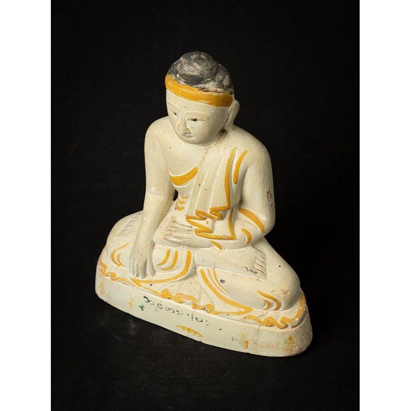 Antique Burmese Limestone Buddha Statue from Burma For Sale 8