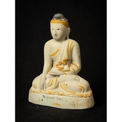 Antique Burmese Limestone Buddha Statue from Burma