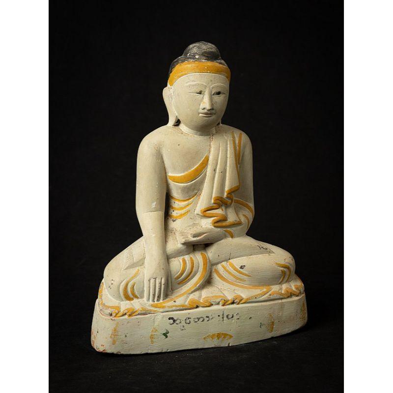 Antique Burmese Limestone Buddha Statue from Burma For Sale 1