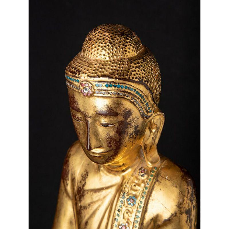 Antique Burmese Mandalay Buddha from Burma For Sale 9