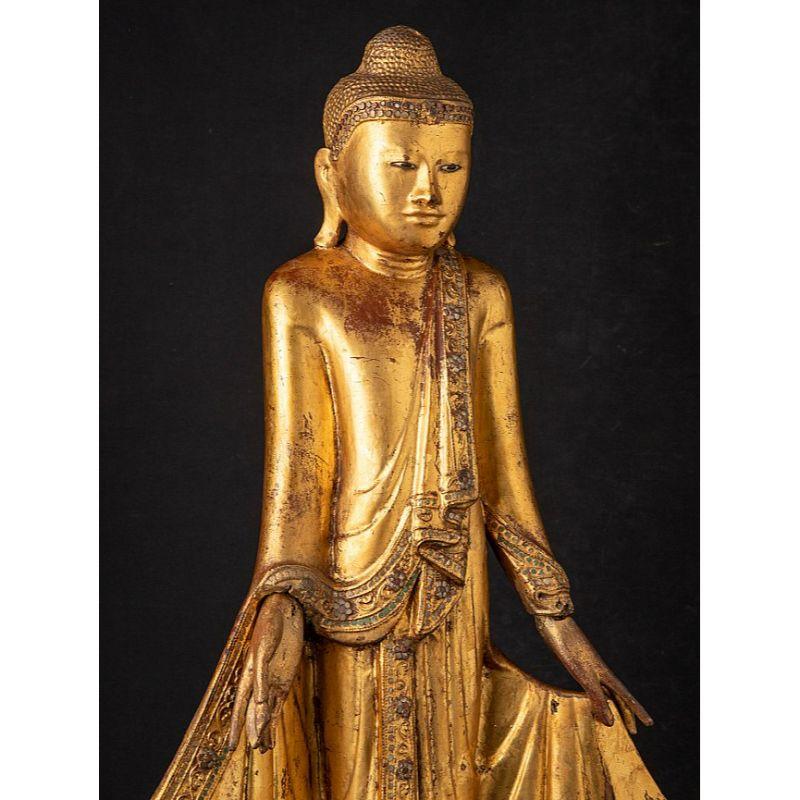 Antique Burmese Mandalay Buddha Statue from Burma For Sale 5
