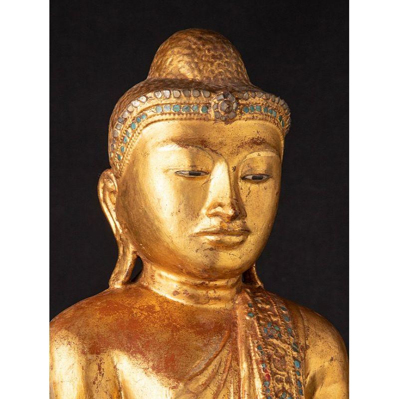 Antique Burmese Mandalay Buddha Statue from Burma For Sale 6