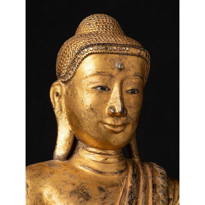 Antique Burmese Mandalay Buddha Statue from Burma For Sale 7