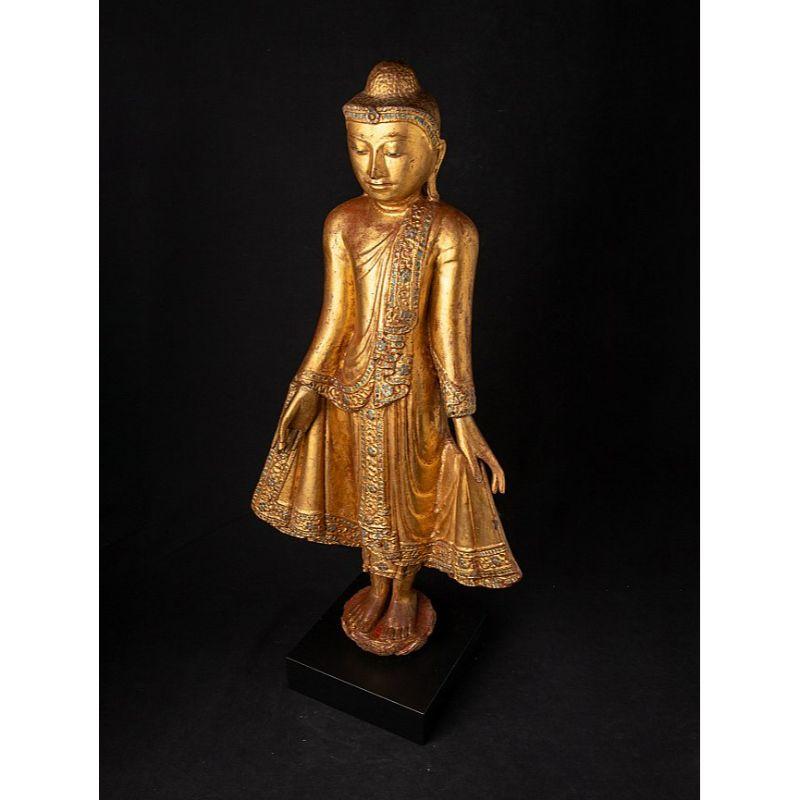 Antique Burmese Mandalay Buddha Statue from Burma For Sale 7