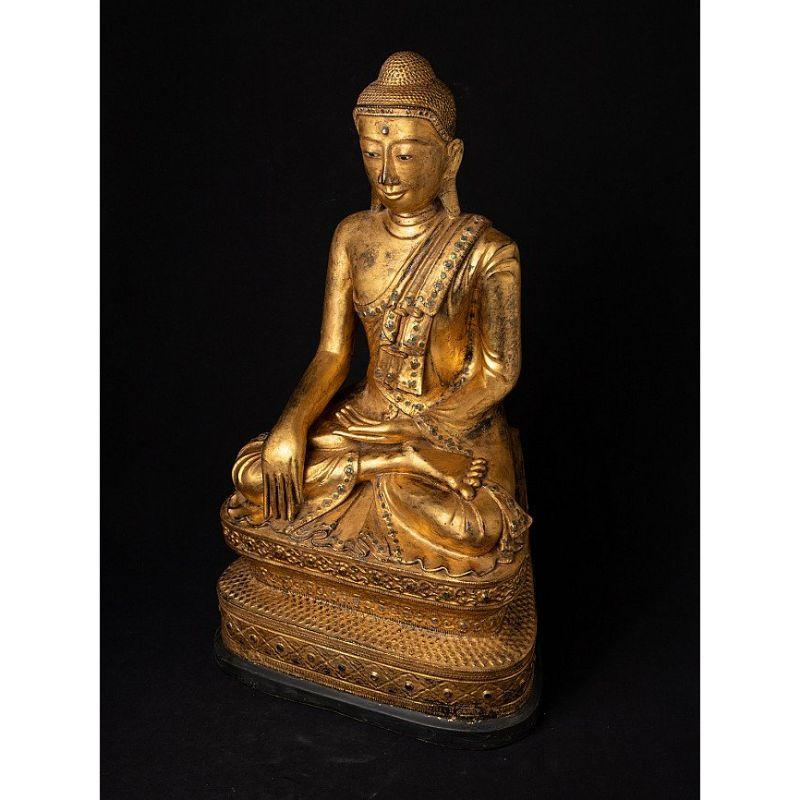 Antique Burmese Mandalay Buddha Statue from Burma For Sale 8