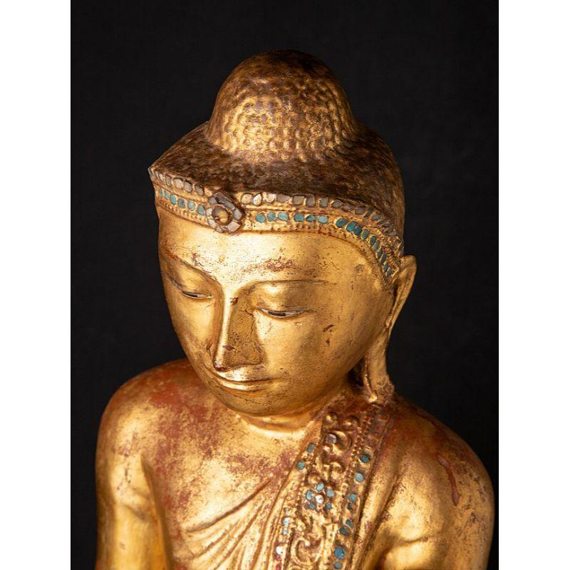 Antique Burmese Mandalay Buddha Statue from Burma For Sale 8