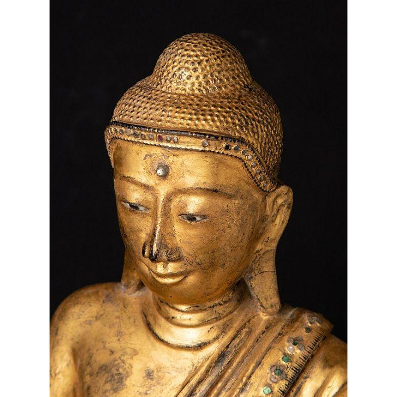 Antique Burmese Mandalay Buddha Statue from Burma For Sale 9