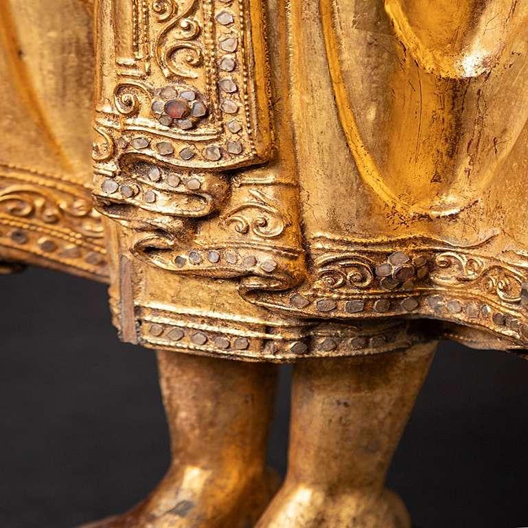 Antike burmesische Mandalay-Buddha-Statue aus Burma im Angebot 9