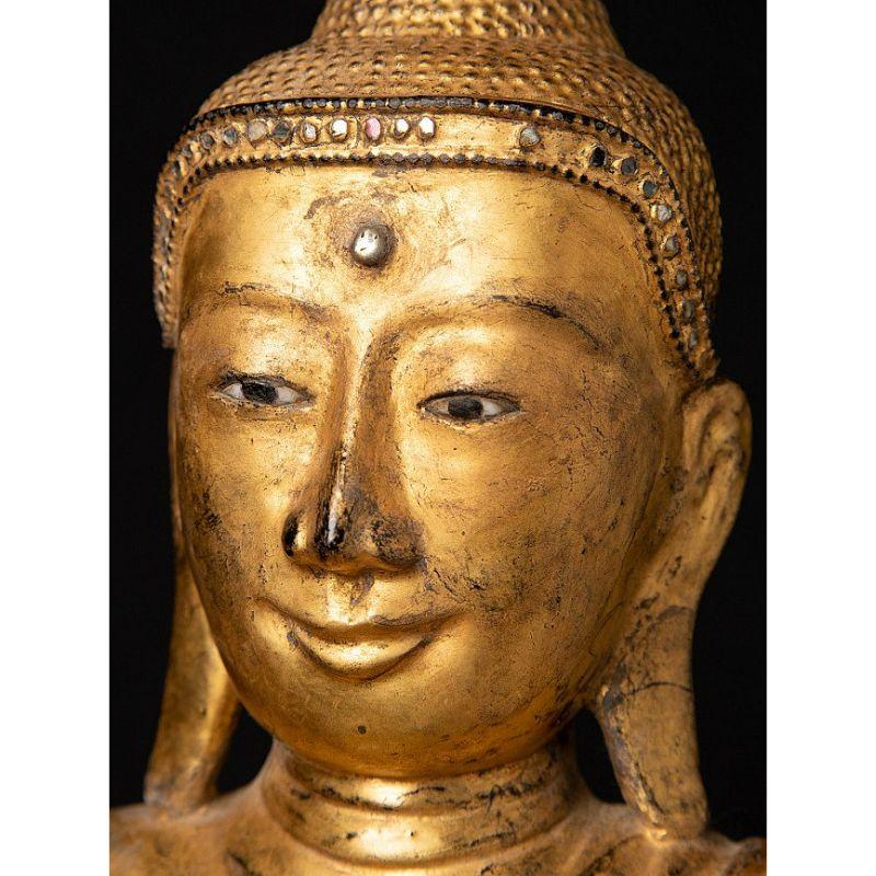 Antique Burmese Mandalay Buddha Statue from Burma For Sale 10