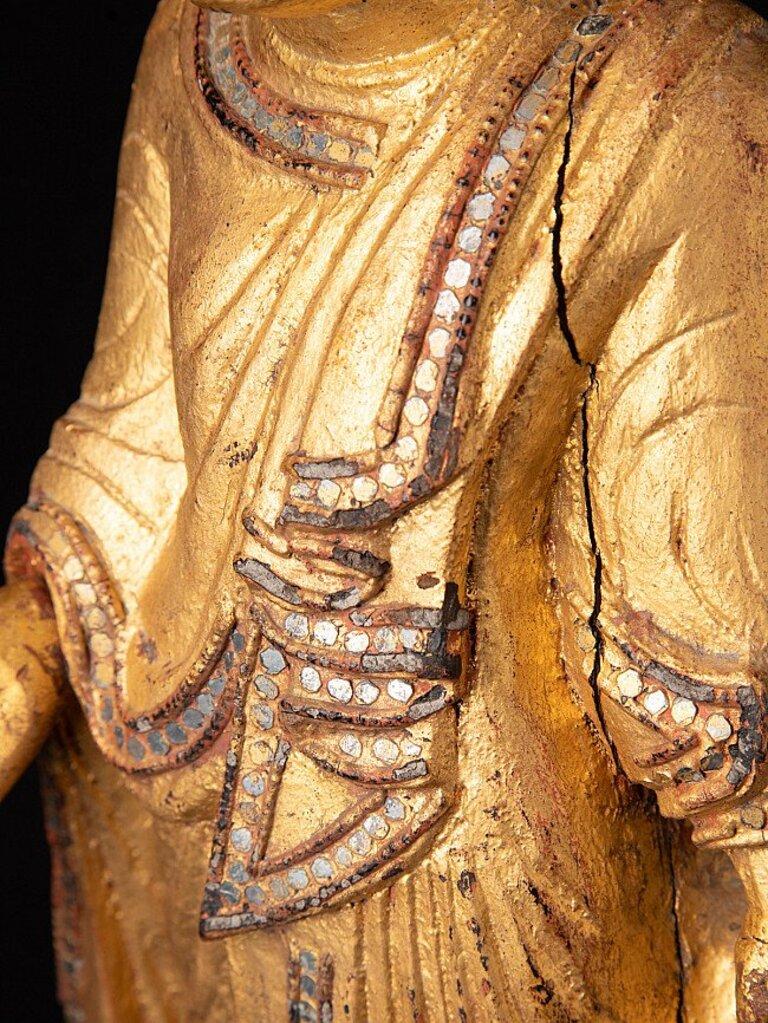 Antique Burmese Mandalay Buddha Statue from Burma For Sale 11