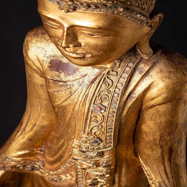 Antike burmesische Mandalay-Buddha-Statue aus Burma im Angebot 12